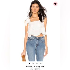 Superdown Helene Tie Strap Top
